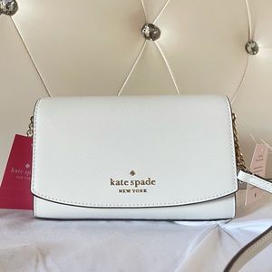 Kate Spade New York - Staci White flap Crossbody